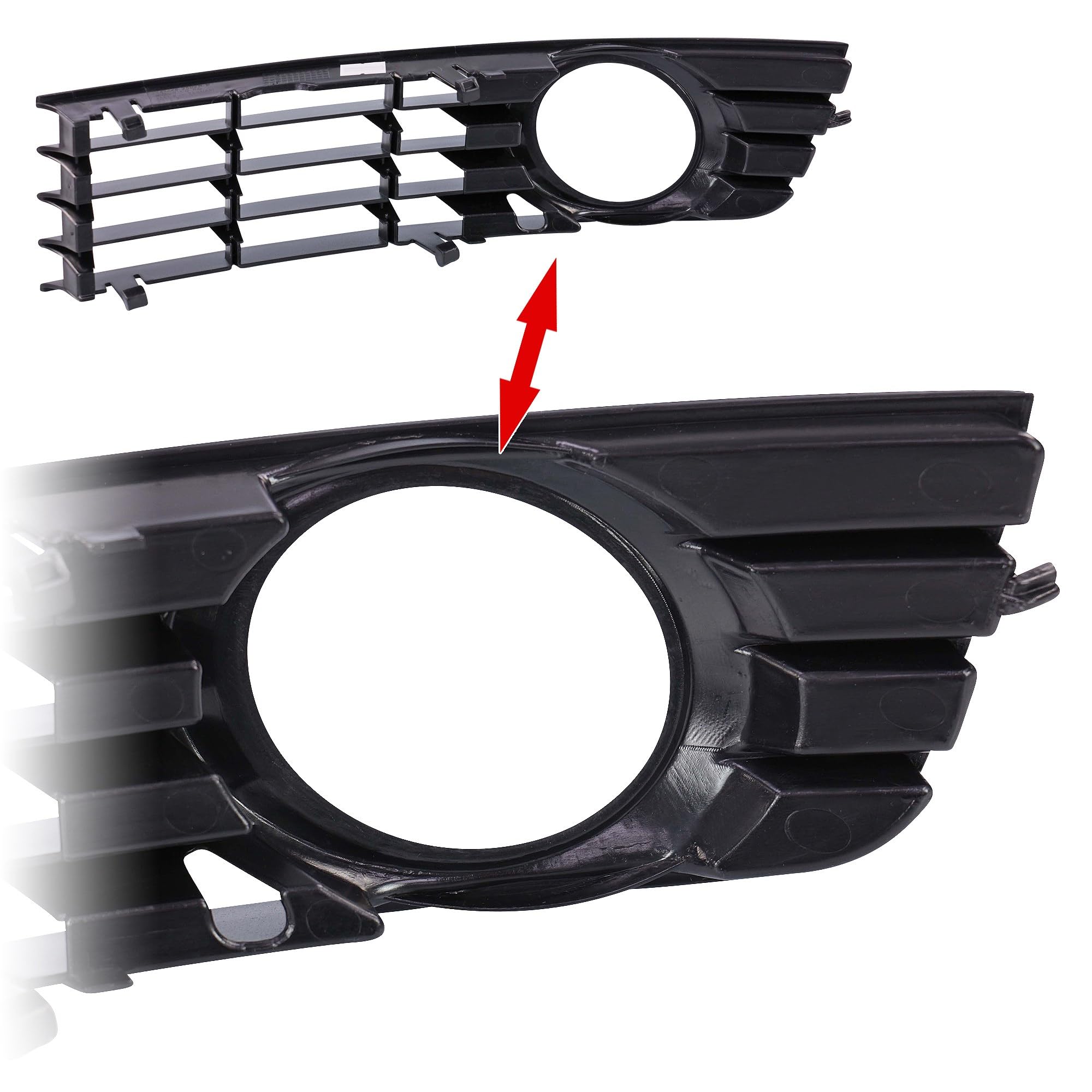 BESTPRICE 2x grille d'aération pare-chocs avant gauche droite Compatible avec AUDI A4 B6 (8E2),A4 B6 Avant (8E5)