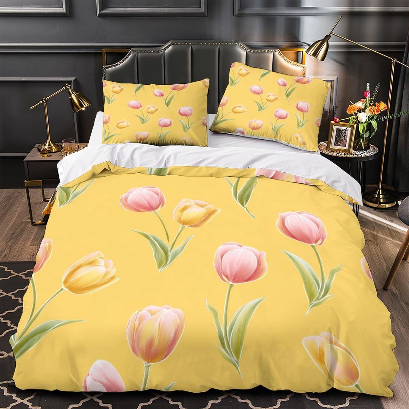 Housse de couette tulipe 3D pour décorer la chambre des filles et garçons