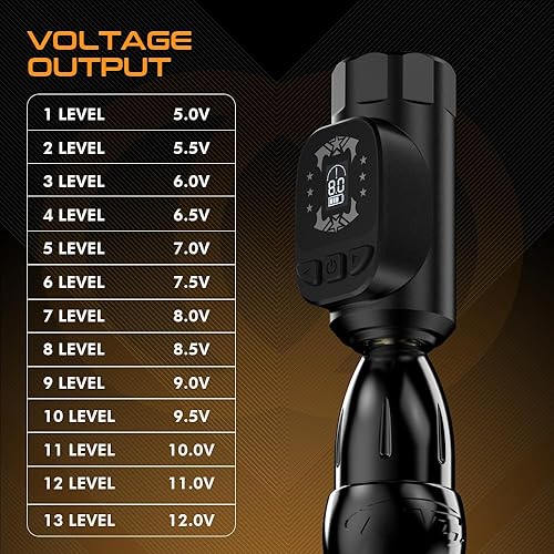 Miniatura 9 de German FAULHABER Motor CNC-Q2+Batería del tatuaje Negro