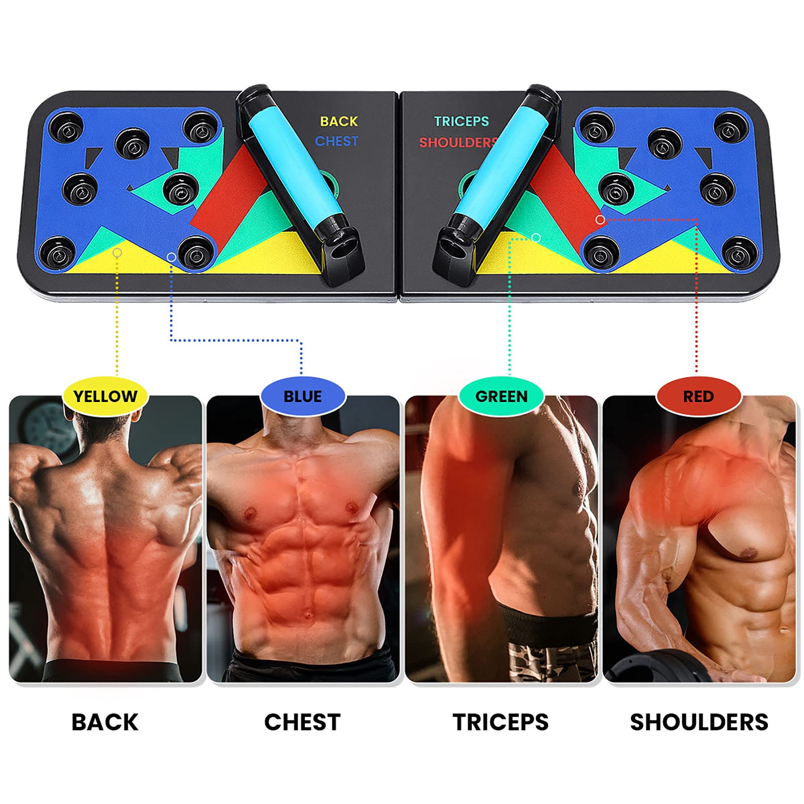 Planche Pompes Pliable 12-en-1 - Entraînement Multi-Angles | Pour Maison/Voyage | Fitness Corps