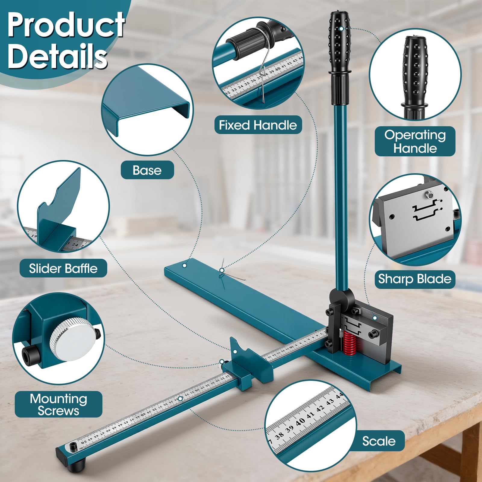 Taglierina Per Rotaie, Taglierina Guide Din A Doppia Scanalatura Utensile Manuale Il Taglio Guide Din Con Righello Misurazione Guide In Acciaio/Alluminio/Ferro 35Mm Strumento Taglio Piastre Canaline