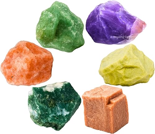 Miniatura 29 de Amazing Gemstone Cristales para el período agradable del ciclo menstrual menstrual, juego de 6 piedras de sangre, cuarzo rosa, piedra lunar