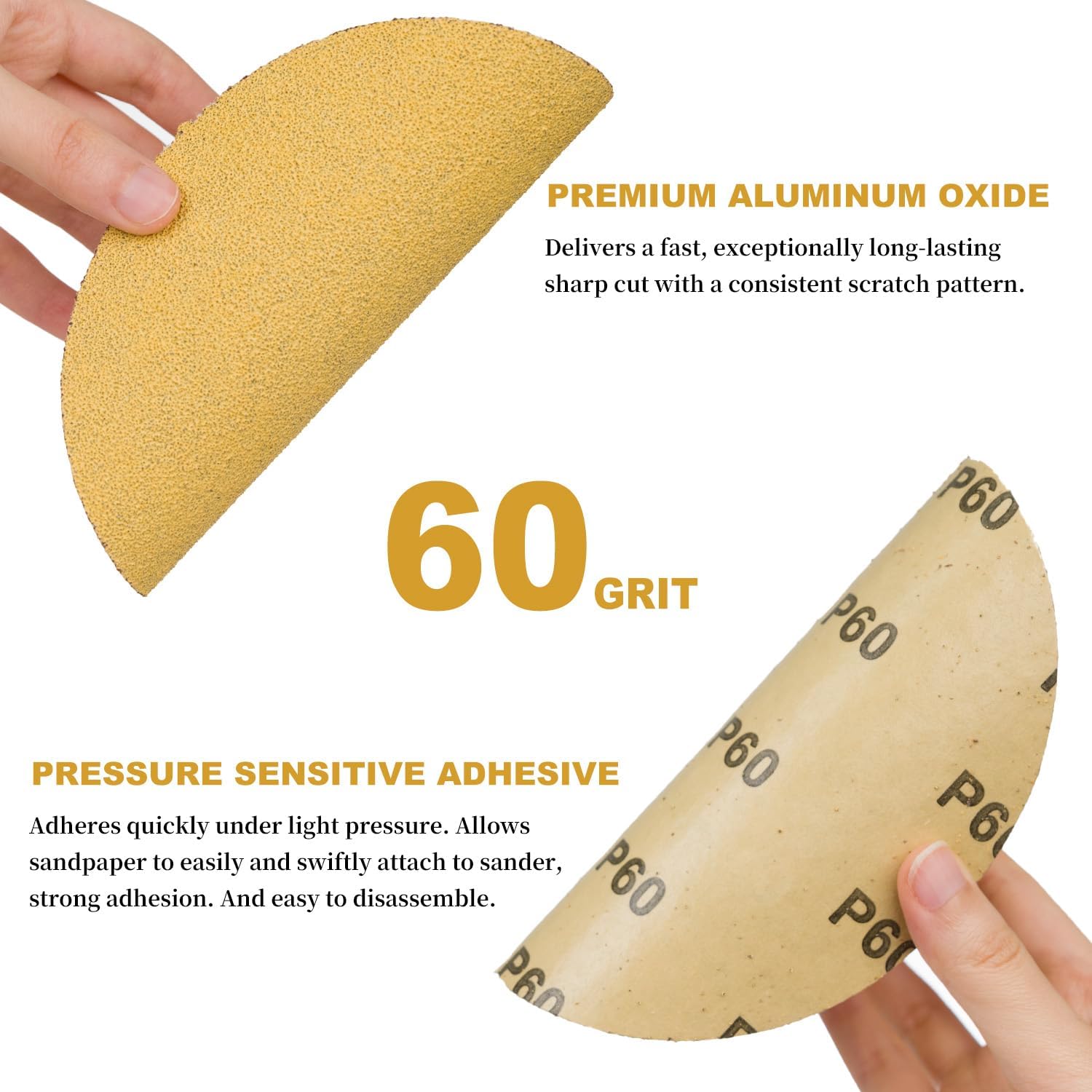 SurfPrep SP5PSALPB80 Aluminum Oxide PSA Sandpaper Sanding Disc, 5 in SurfPrep SP5PSALPB80 Aluminum Oxide PSA Sandpaper Sanding Disc, 5 in