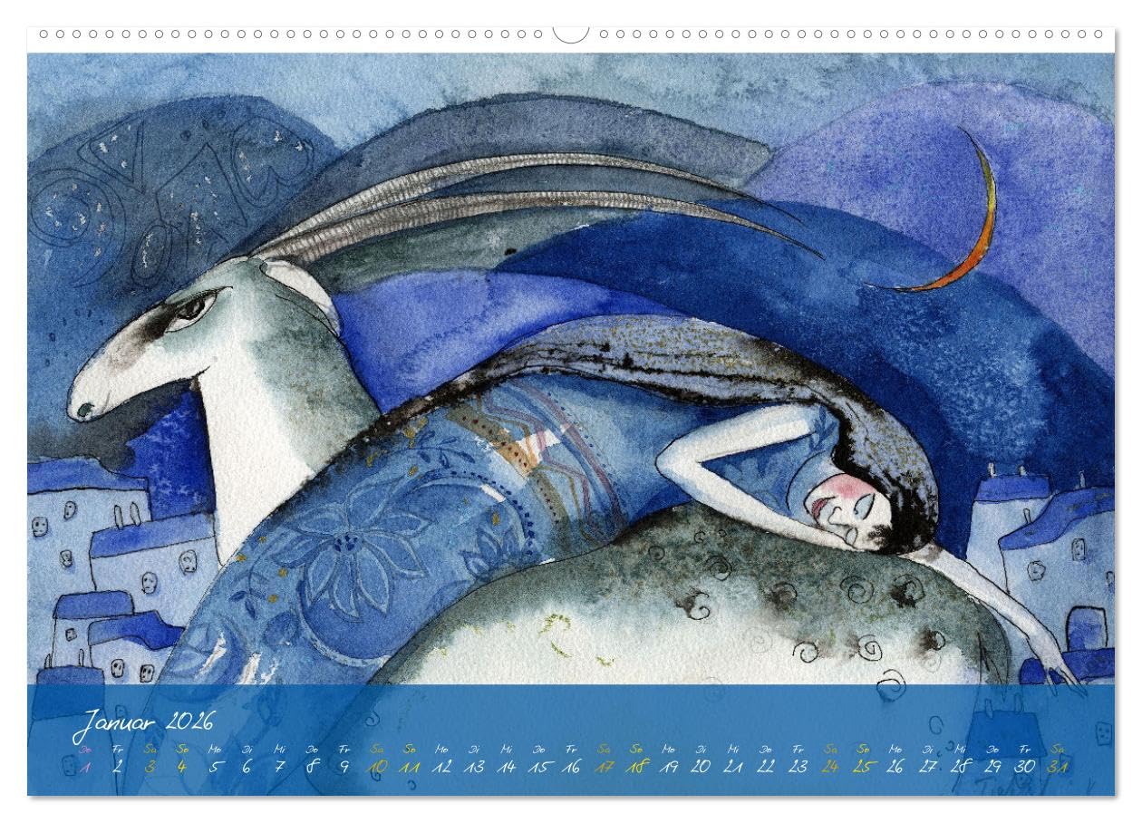 Im Wandel der Sterne (hochwertiger Premium Wandkalender 2026 DIN A2 quer), Kunstdruck in Hochglanz: 12 Sternbilder, meisterhafte Illustrationen (CALVENDO Kunst)