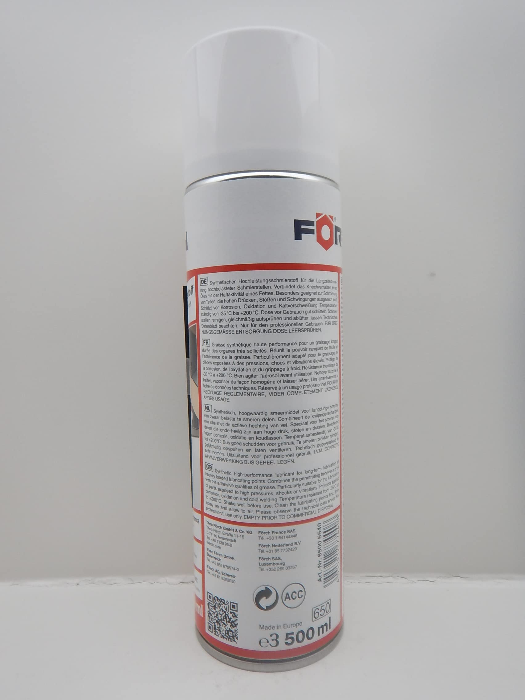 FORCH SCHMIERSTOFF SCHMIERMITTEL HOCHLEISTUNGSSCHMIERSTOF  