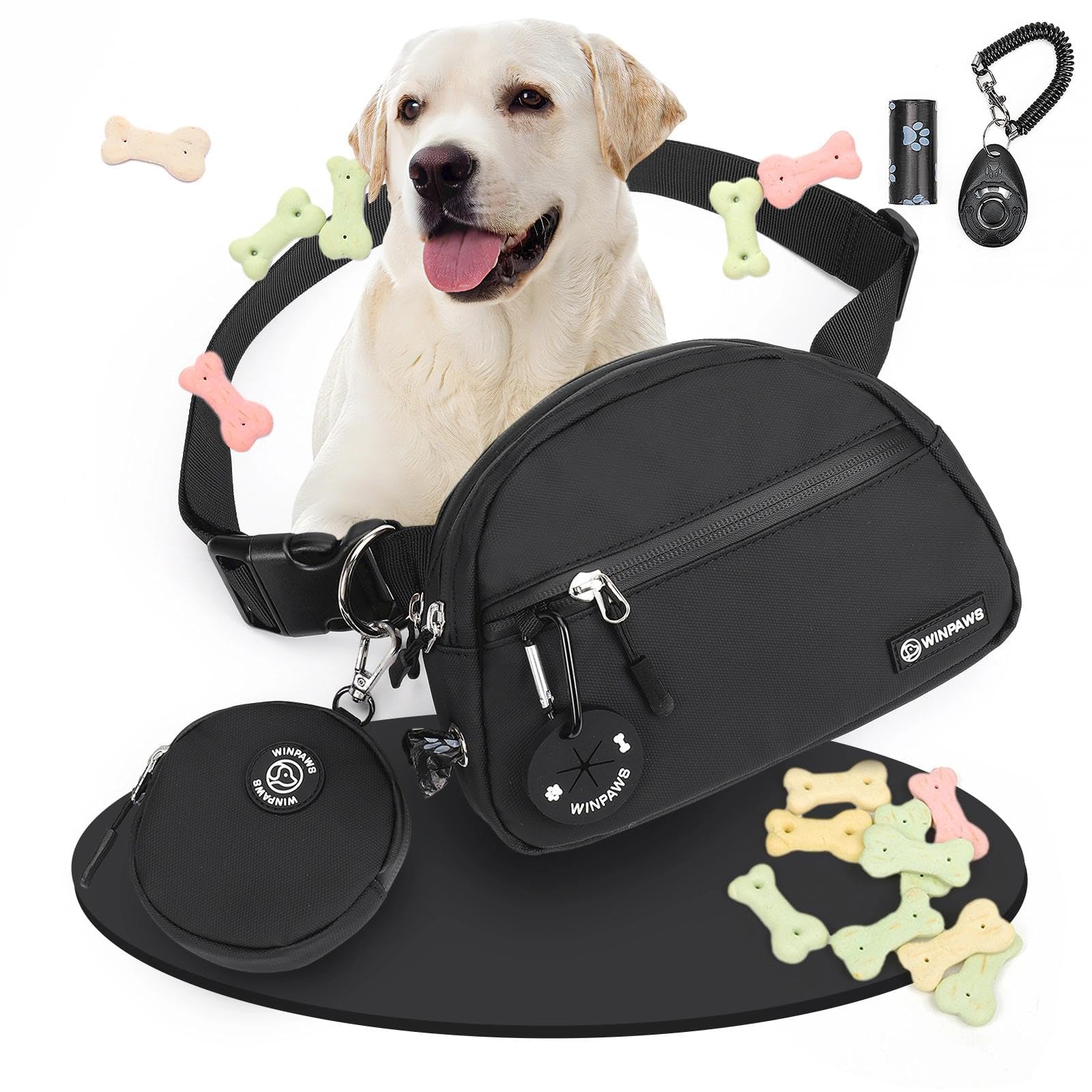 Sac de friandises pour chien pour la promenade quotidienne et les exercices de dressage au parc