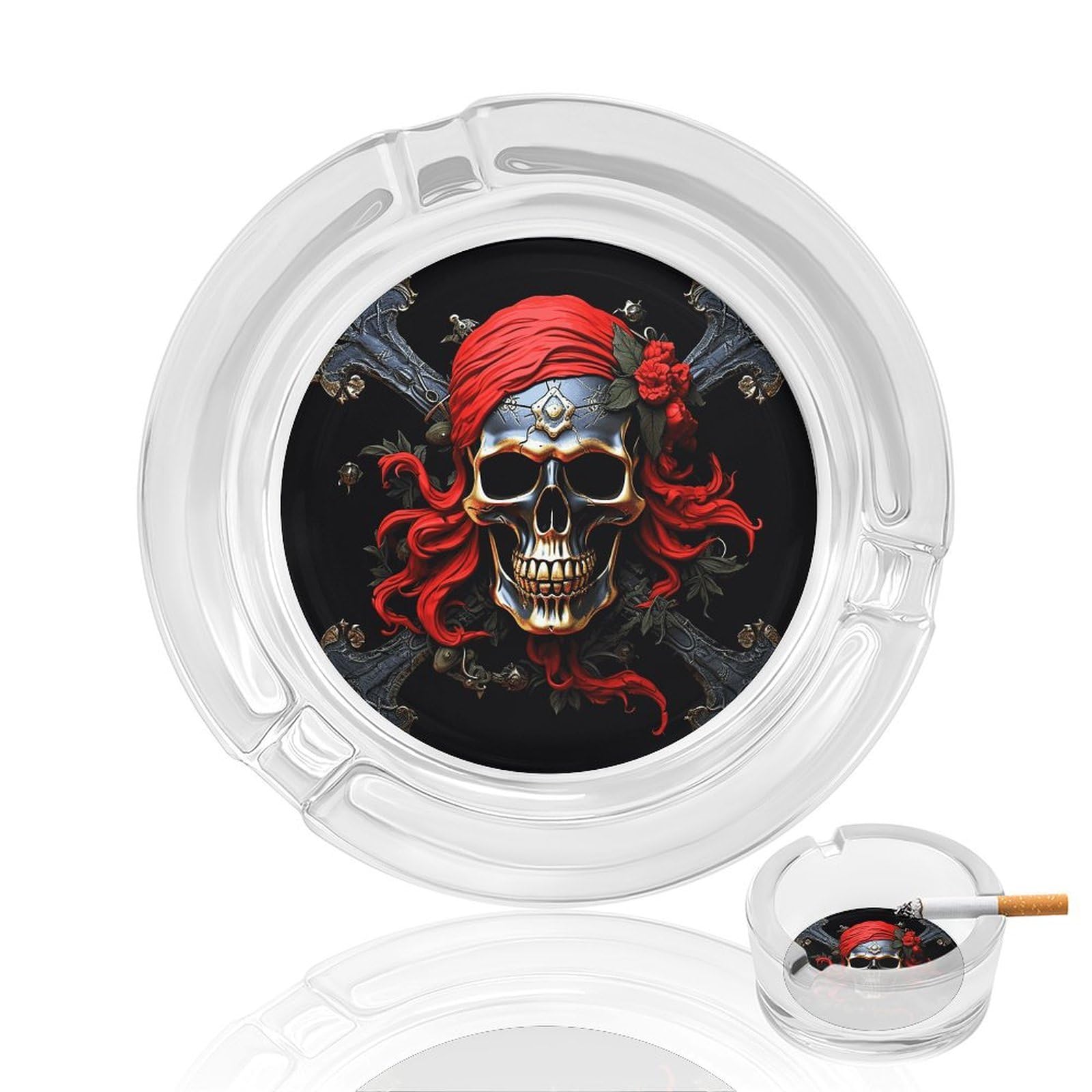 Cendrier d'extérieur résistant au vent motif pirate idéal pour vos soirées sur la terrasse