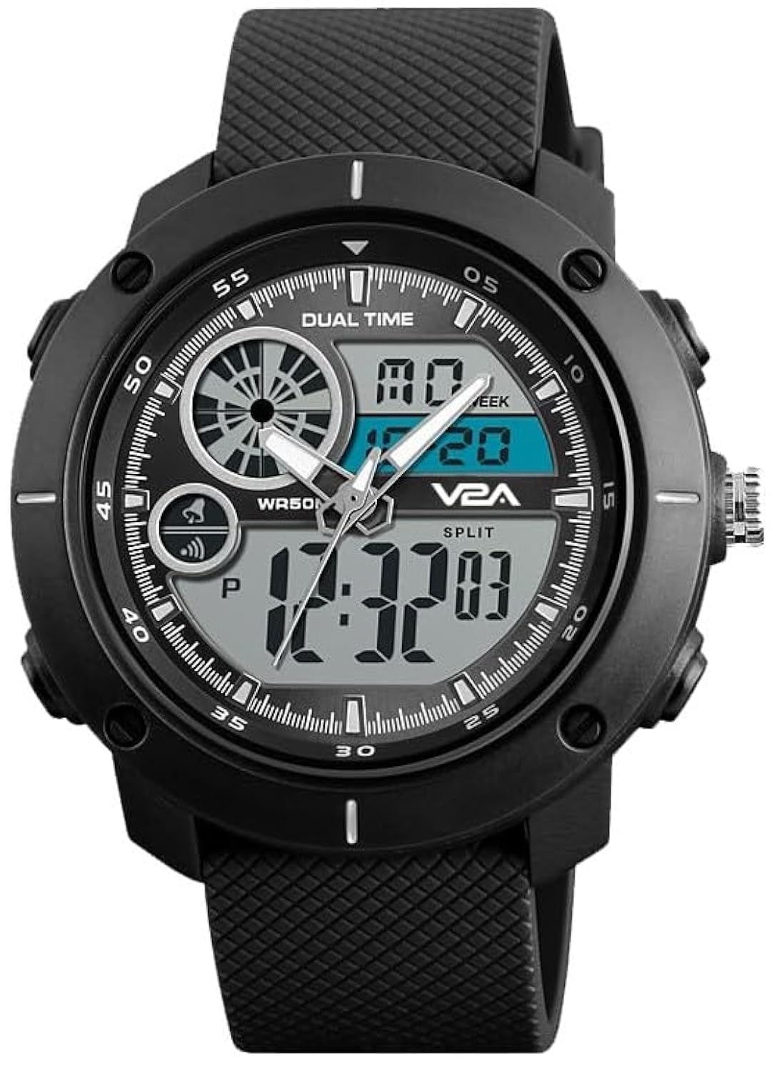 V2A Resin S-Shock Military Green Analog-Digital Fashion Sport Watches For Mens And Boys (Black), Band Color-Black (B0CKTPBY37) Amazon Price History, Amazon Price Tracker