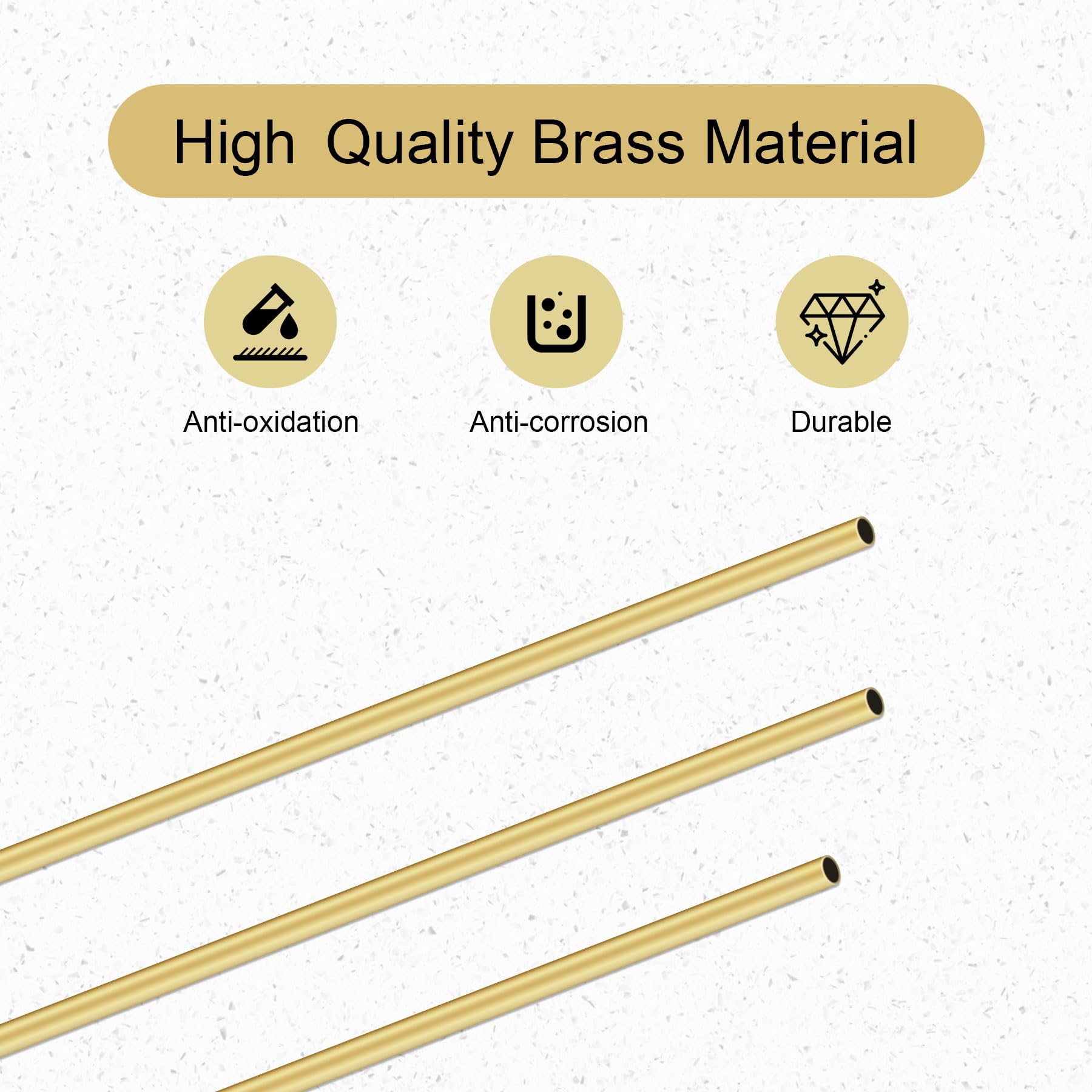 Tuyau Tube Laiton SOURCING MAP - 2,5mm Diamètre Extérieur