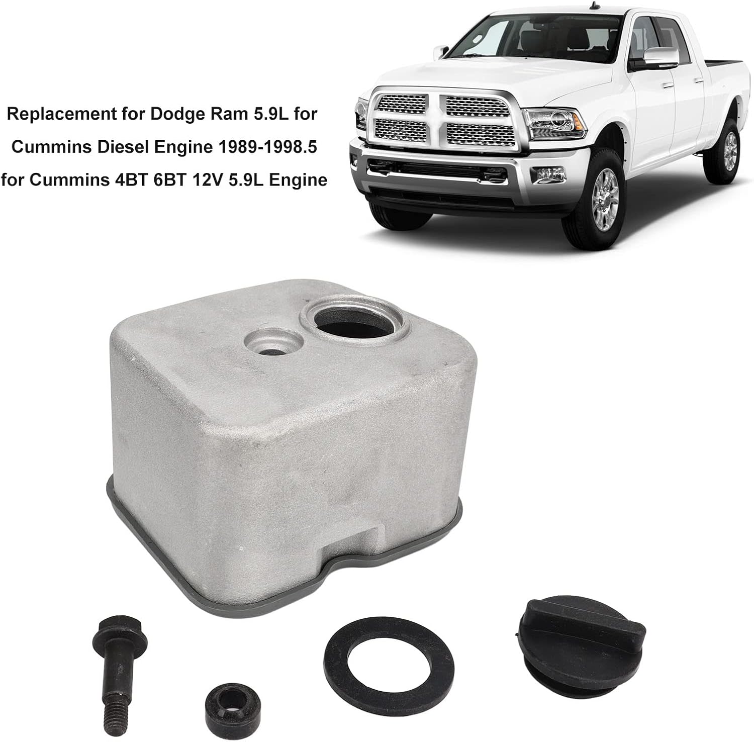 Valve Cover with Oil Fill Hole, 3902605 Long Lasting for Cummins 4BT 6BT 12V 5.9L Engine