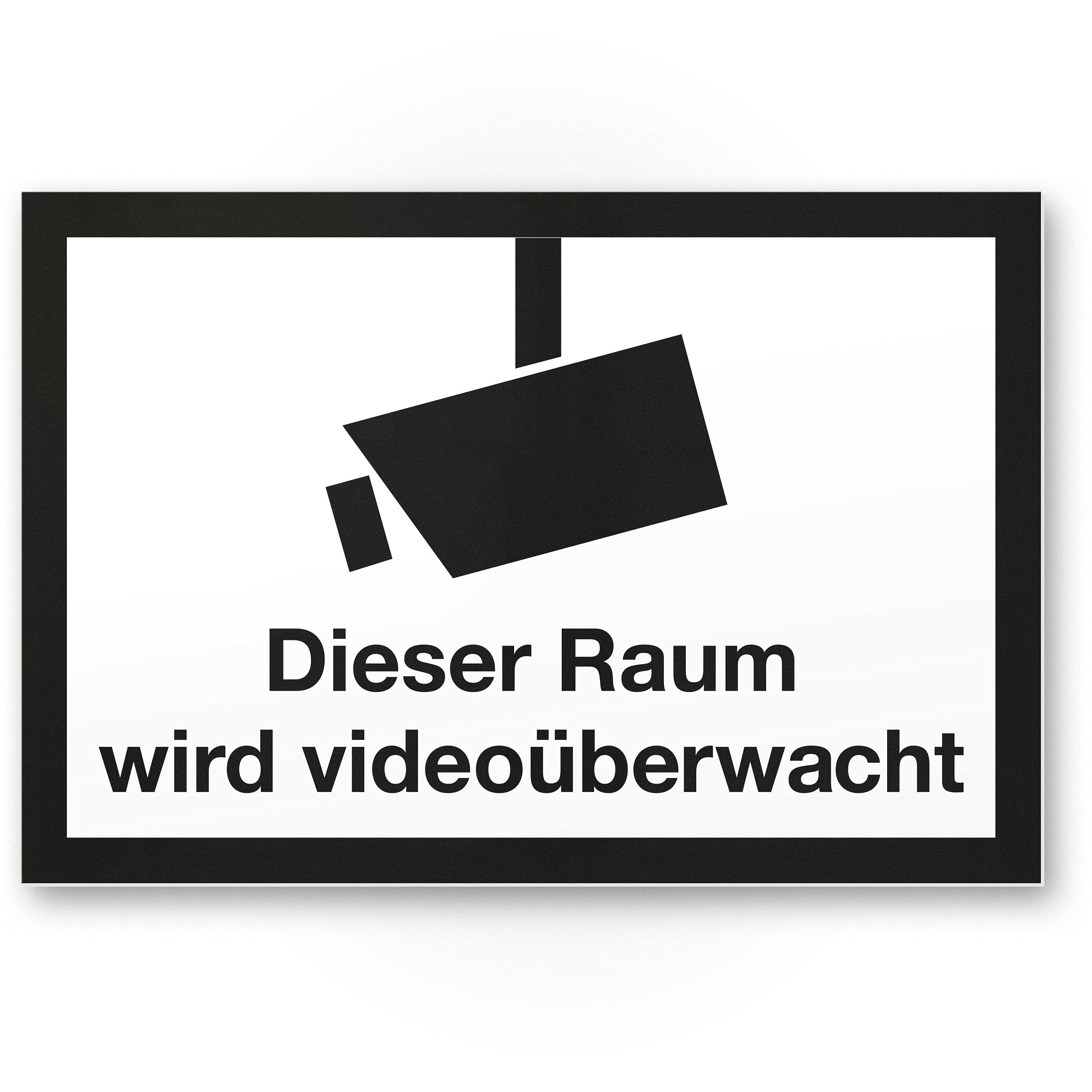 Komma Security Videoüberwachungsschild – Warnhinweis Mit Kamera-Symbol Für Haus, Garten & Firmengelände