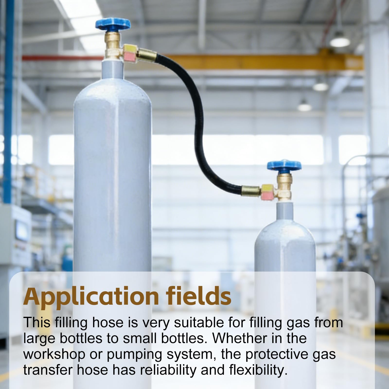 Wąż przelewowy CO2 1,5 m, adapter CO2, wąż wysokociśnieniowy z manometrem 3000 psi, przyłącze gwintowane 2 x W21,8 x 1/14", wąż do przelewu gazu ochronnego, butla gazowa, wąż, dystrybutor do argonu