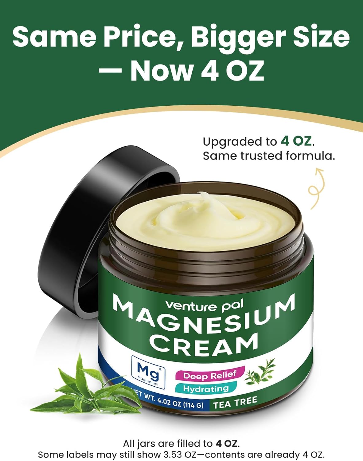 Venture Pal Magnesium Lotion, Topical Magnesium Cream, Leg & Muscle Relaxation with Coconut Oil, Shea Butter & Hyaluronic Acid, Safe for Kids - Image 8