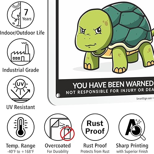 Miniatura 167 de SmartSign Divertido letrero de advertencia con texto en inglés «Beware Of Guinea Pigs – 10 x 7 pulgadas, aluminio laminado libre de óxido de 40 mil