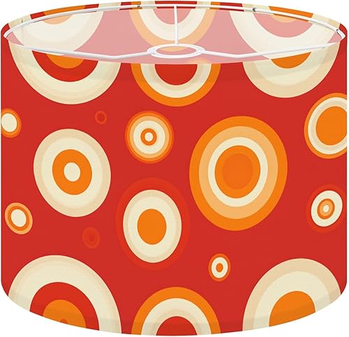 Miniatura 12 de Lamp Shades Set of 2 mid century retro 70s vintage Drum lampshades for Floor Lamps Table Lamps Pendant Light 11"x8.9" Replacement Large Lampshade