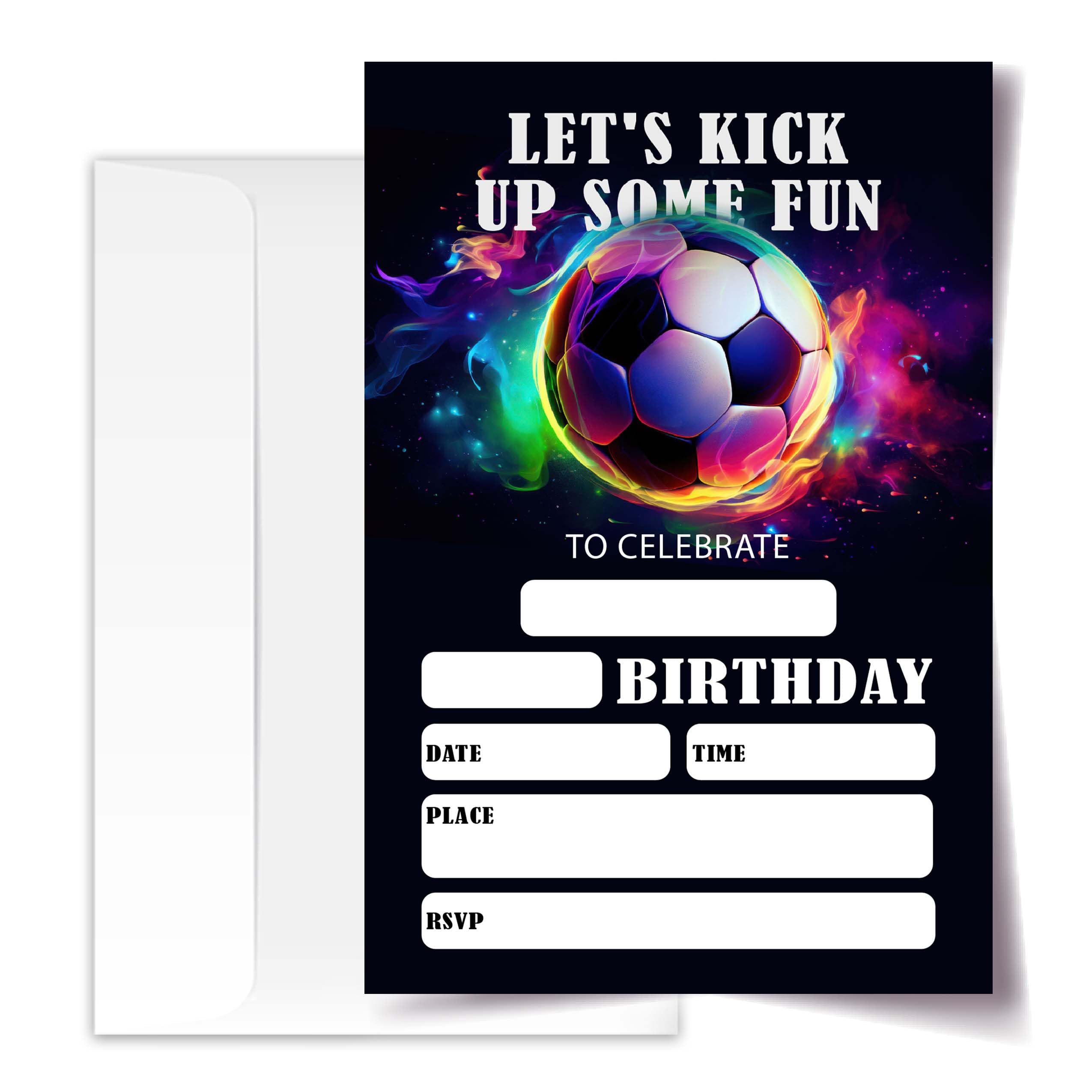 ANYEMW 4x6 Soccer Birthday Invitations, Soccer Birthday Party, Sports Party Decorations, Birthday Party Invitations For Boys Girls, Kids Birthday