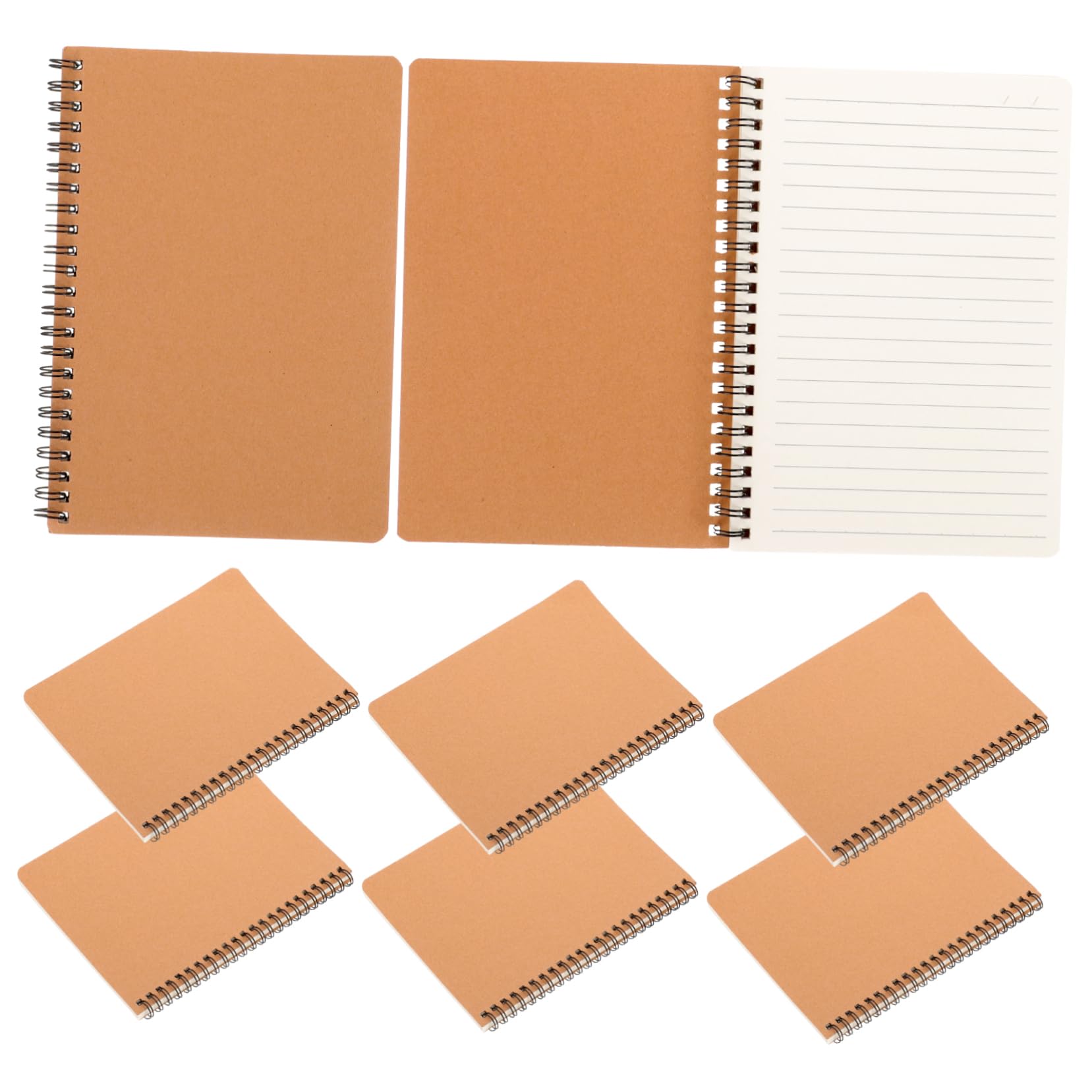 VILLCASE Leeres Notizbuch mit Hardcover Spiral Notizbuch A5 Kariert 10 Stück Papier Blanke Seiten für Tagebuchschreiben und Mitschreiben
