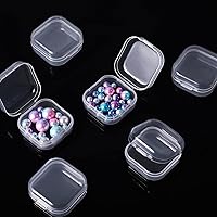 Vista 6 de 6 piezas de mini contenedores de almacenamiento de cuentas de plástico transparente para recolectar artículos pequeños, cuentas, joyas, tarjetas