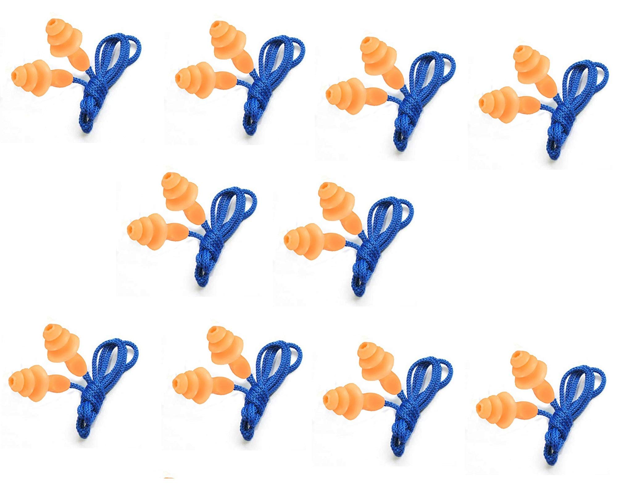 3M 1270 Corded Reusable Noise Reduction Earplug (Pack of 10) by Rajvir International