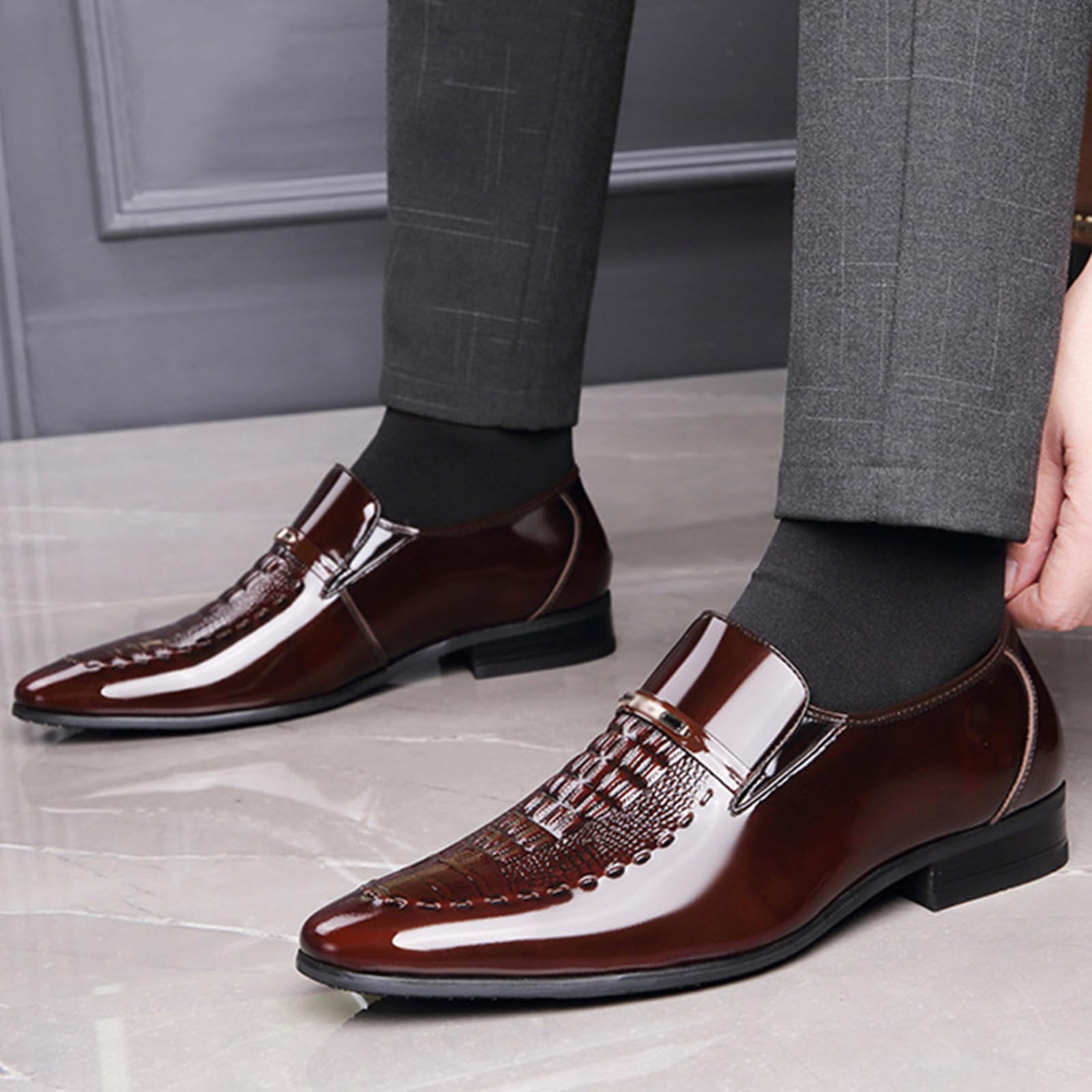 Uomo Scarpe Formali Scarpe da Sposa | vintage, classici, senza lacci, in pelle, antiscivolo, mocassini, eventi aziendali, attività