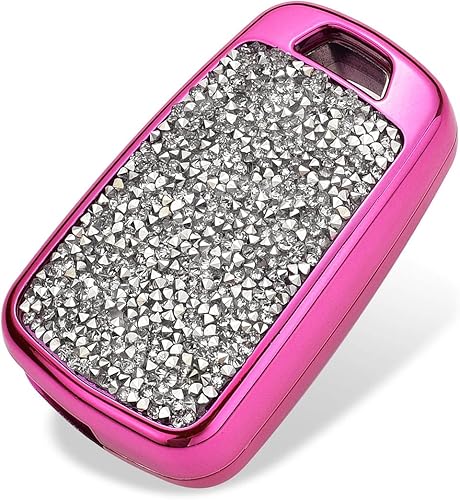 Miniatura 10 de Royalfox TM 2 3 4 5 botones diamantes de imitación de diamantes brillantes 3D con pliegues para llavero remoto para Buick Chevrolet Chevy Camaro