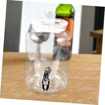 Amazon | CRAFTHROU グラス ジュース ボトル グラス ジャー 蛇口