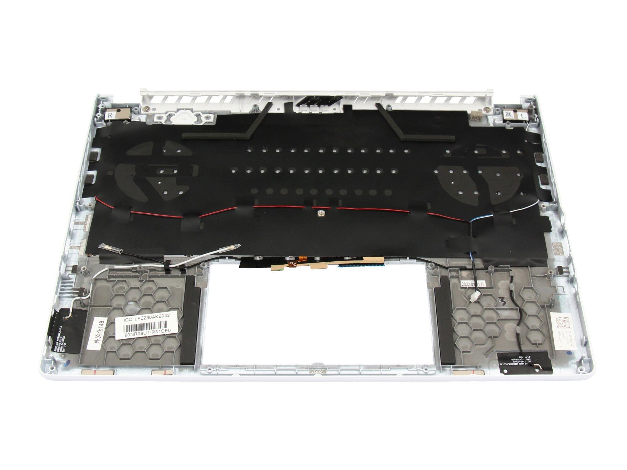 ASUS 90NR09U1-R31GE0 Original Tastatur inkl. Topcase DE (deutsch) weiß ONE Zone RGB