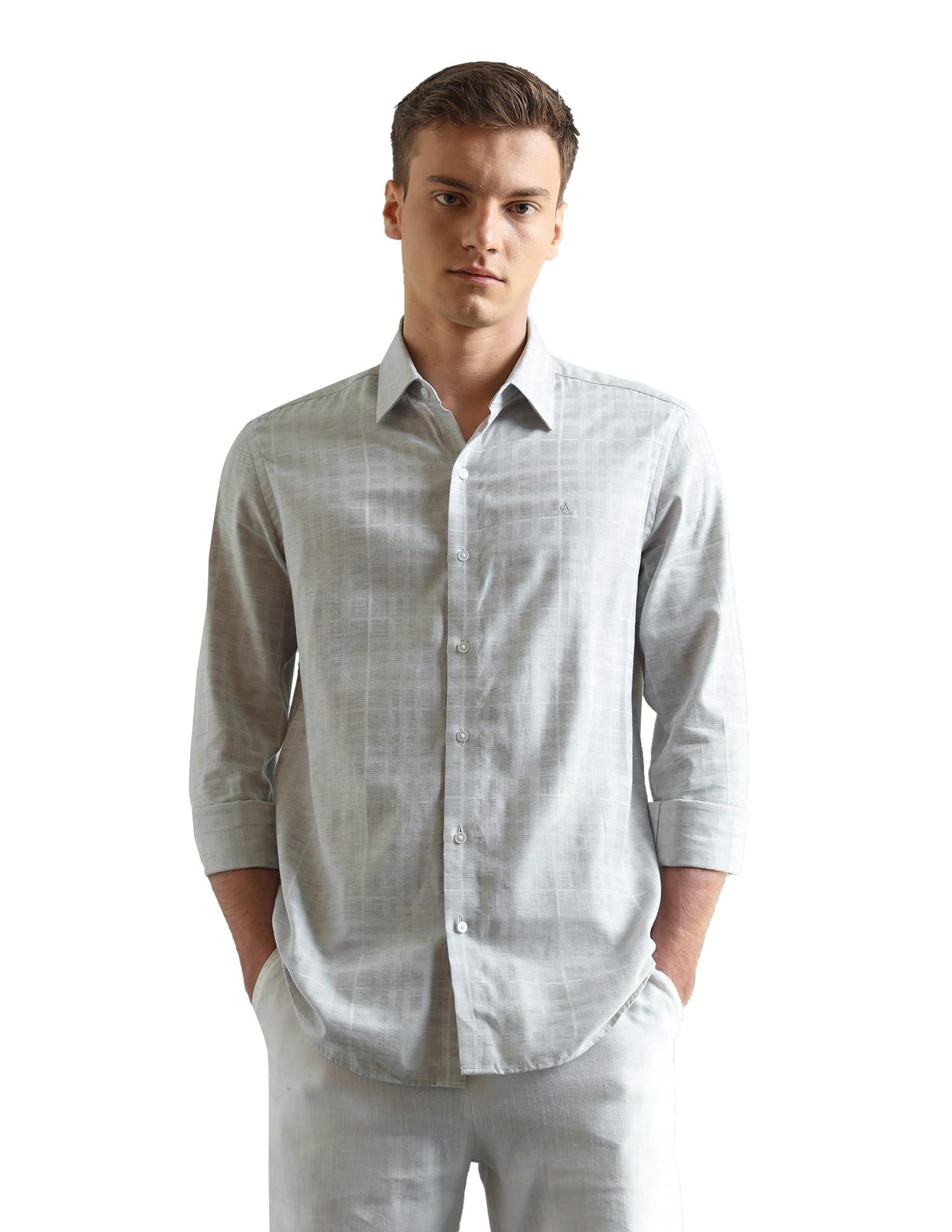 Arrow Newyork Mens Smart Slim fit Checked Shirt-picture-42