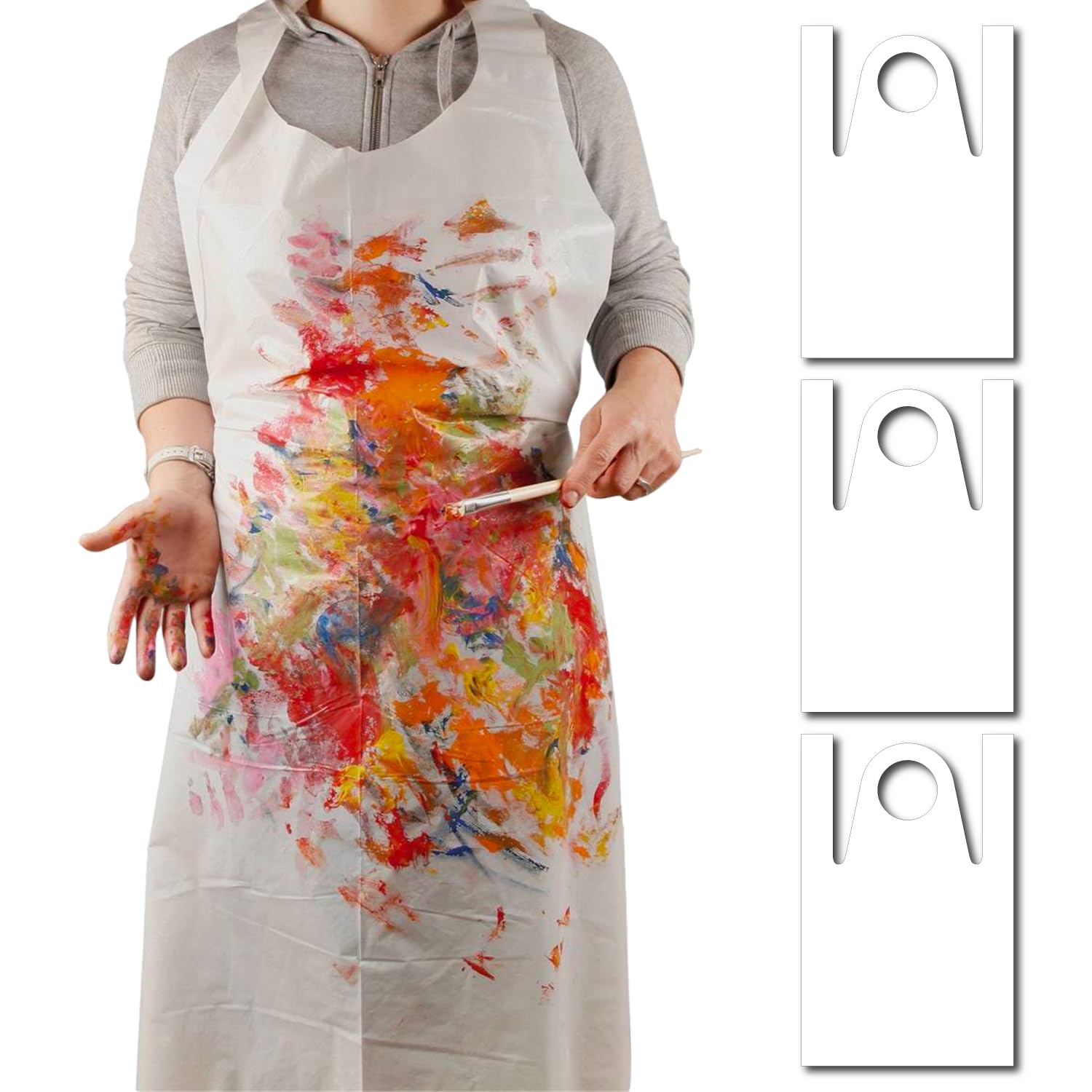 5 PZ Grembiuli Monouso Usa e Getta per Adulti e Ragazzi, Impermeabili in Plastica Trasparente per Cucinare, Servire, Pittura, Parrucchiere, Cucina, Ospedale, Camice da Lavoro, Alimentare