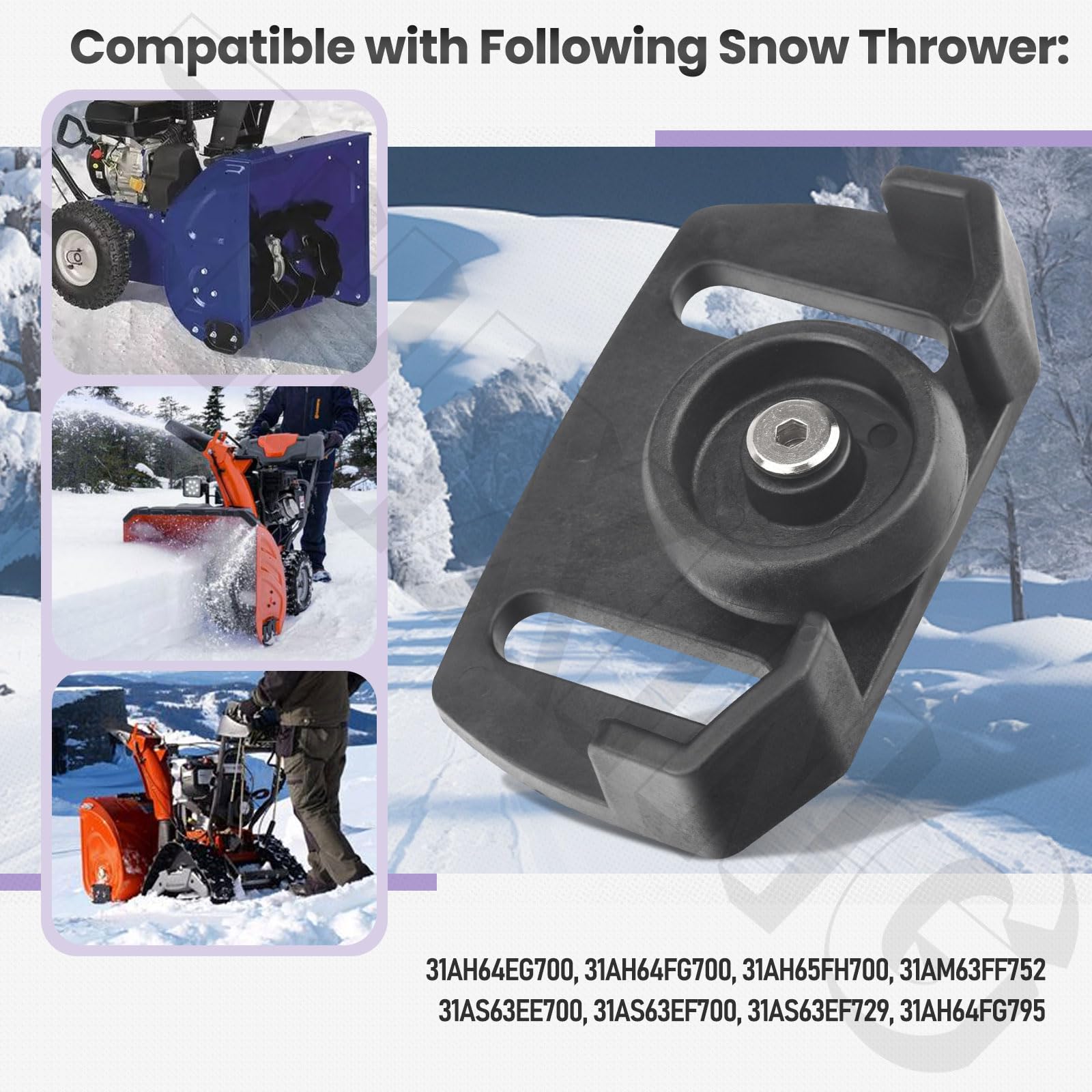 Amazon.com: 2-Pack 490-241-0038 Snow Blower Rolling Skid