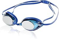 Speedo Vanquisher 2.0 Mirrored Swim Goggles - Anti-Fog, UV Protection, Panoramic Vision for Competitive Swimmers