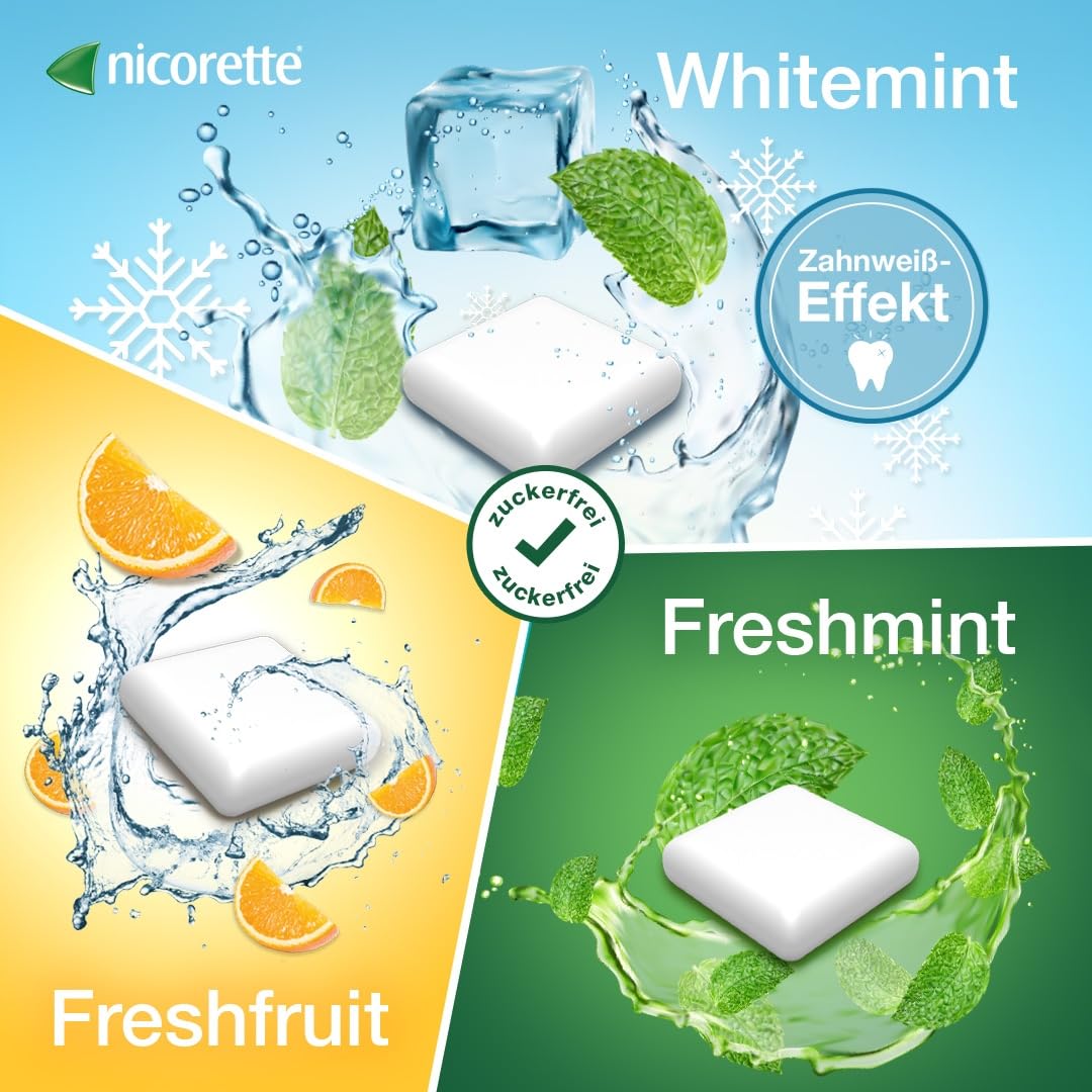 nicorette 2 mg Nikotinkaugummi freshfruit zum Rauchen aufhören – 2x210 St. | nicorette® Kaugummi lindert Entzugssymptome wie Rauchverlangen, innere Unruhe und gesteigerten Appetit