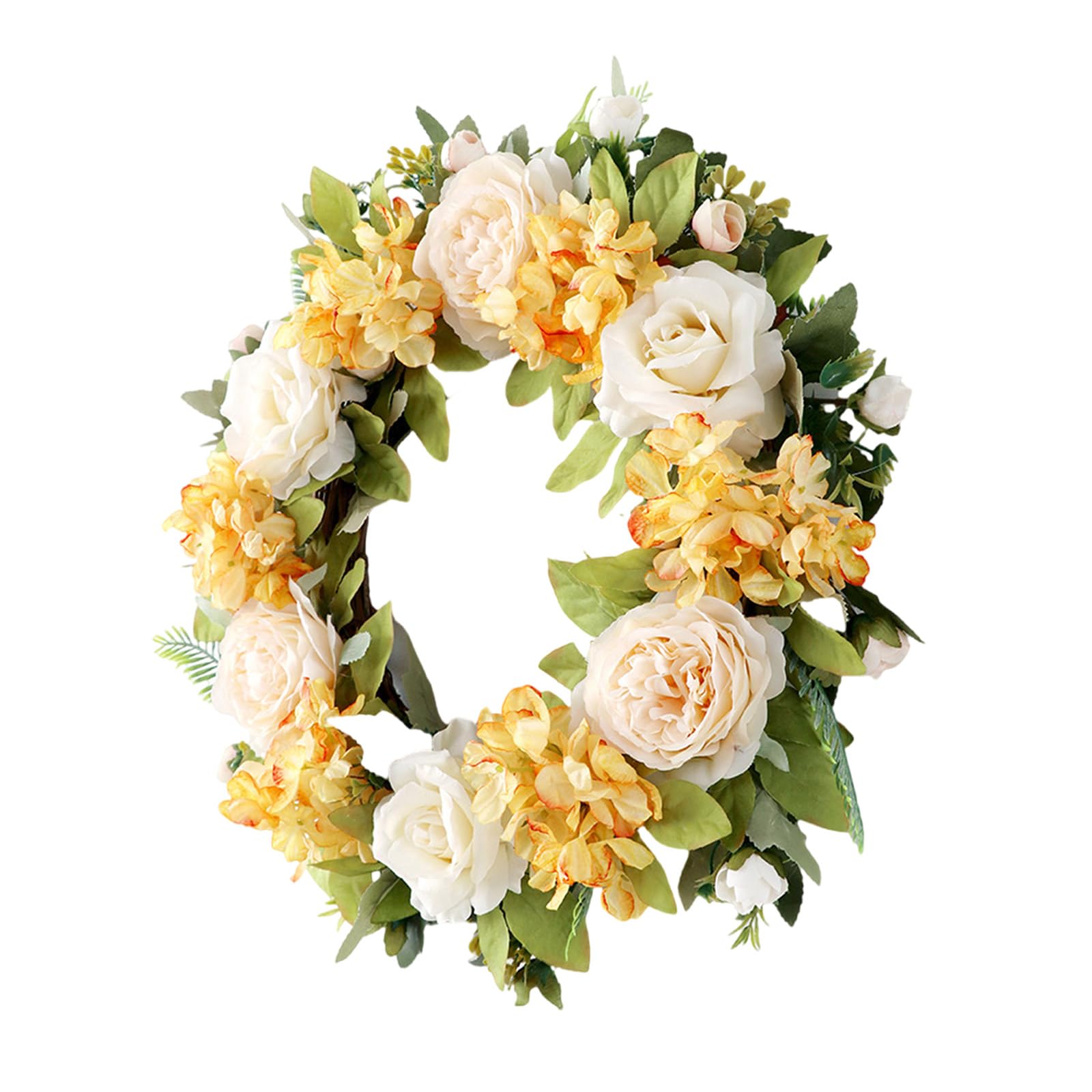 Buxuaaaa Realistic Rose and Wreath for Home and Decoration Adds Vibranting Color to Any Setting Daily Casual Wear Flower Rings