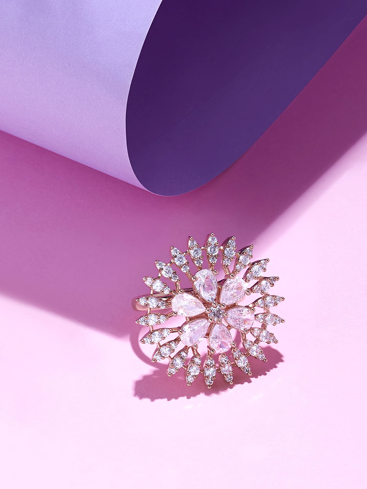 Cubic Zirconia Statement Ring for Women