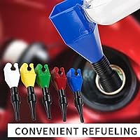 Vista 2 de Embudos para uso automotriz, embudo flexible para herramientas de drenaje, 5 piezas de embudo de combustible automotriz retráctil, embudo de aceite