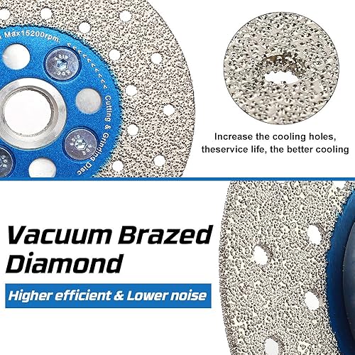 Miniatura 5 de Hoja de pulido de azulejos de 4 "Hoja de corte de granito con corte y molienda de brida extraíble 58-11 para baldosas de granito de mármol Pocelain