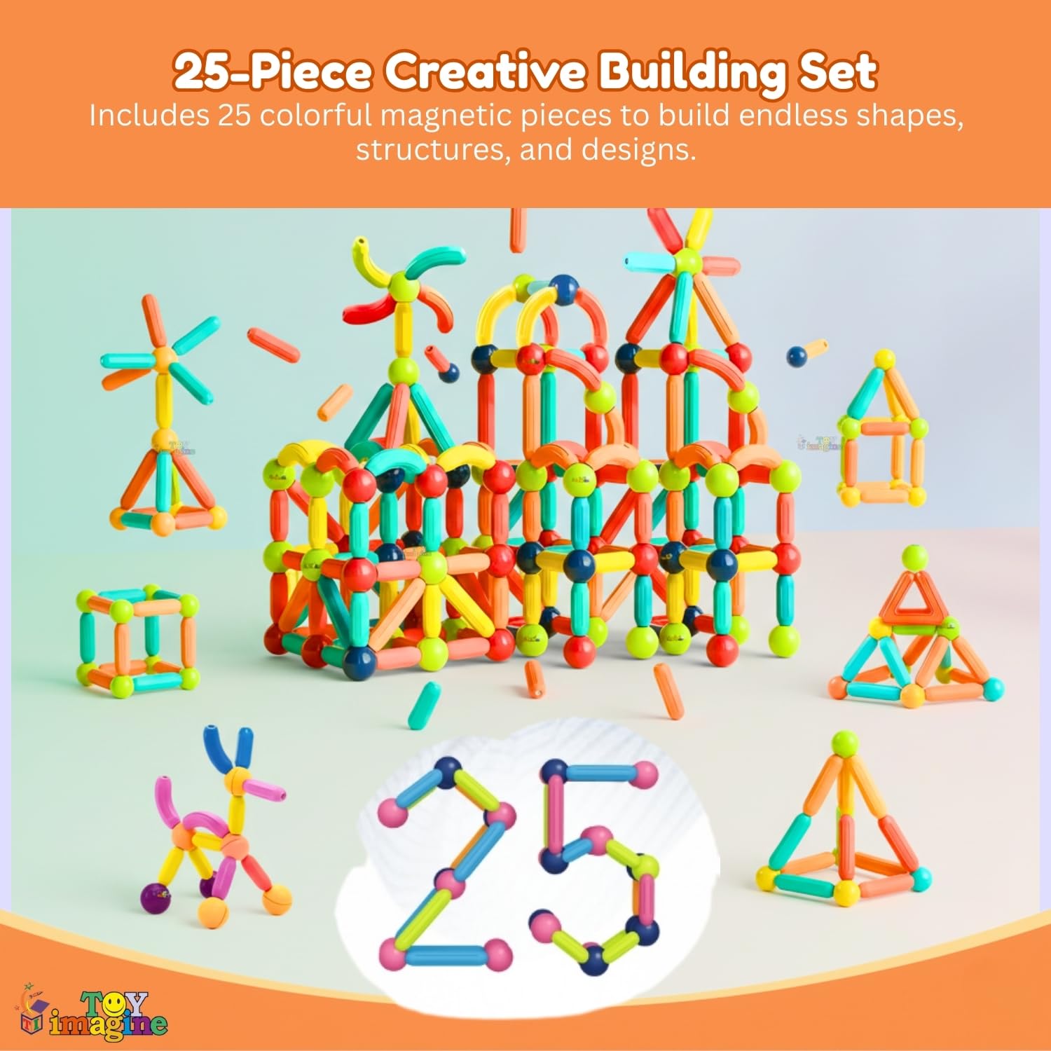 Toy Imagine Magnetic Building Blocks 25pcs — Amazon image 7