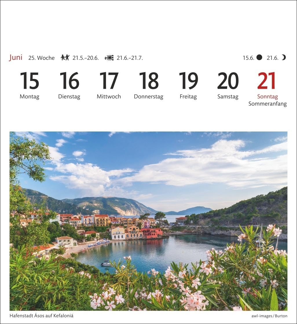 Griechische Inseln Sehnsuchtskalender 2026 - Wochenkalender mit 53 Postkarten: Reise-Kalender mit 53 hochwertigen Motiven der schönsten Plätze Griechenlands.