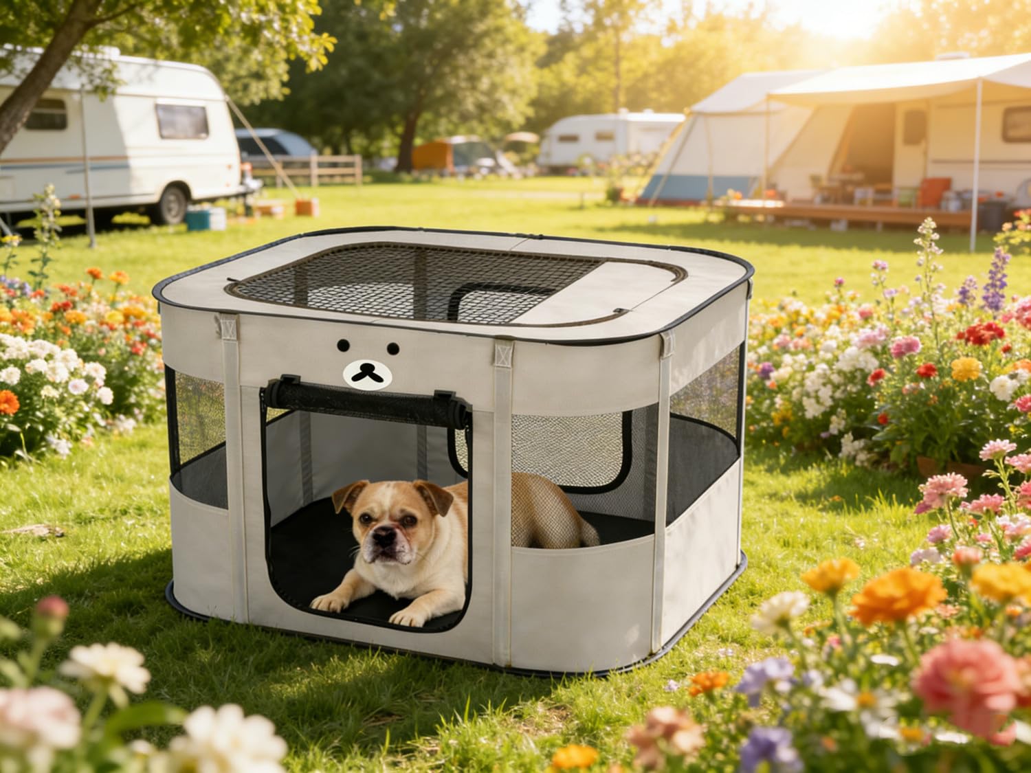 Valla portátil para Mascotas de 70 x 55 x 45 cm, Plegable, Rectangular, Sala de Entrega, Nido de Gato, cabaña para Cachorros, casa Cerrada para Mascotas con Bolsa de Transporte (Gris 2)