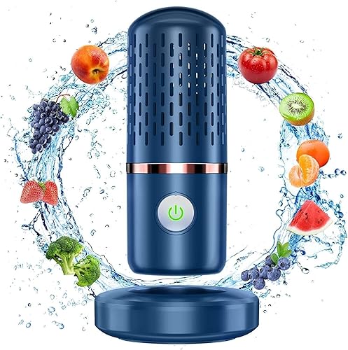 Máquina de limpieza de frutas y verduras, dispositivo purificador portátil, purificación inalámbrica USB para lavadora de alimentos para frutas y