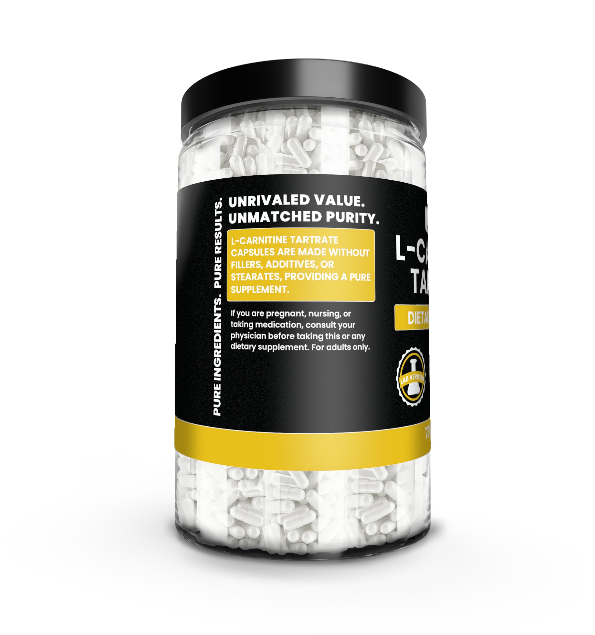 Amazon.com: PURE ORIGINAL INGREDIENTS L-Carnitine L-Tartrate (730 Capsules)  No Magnesium Or Rice Fillers, Always Pure, Lab Verified : Health & Household
