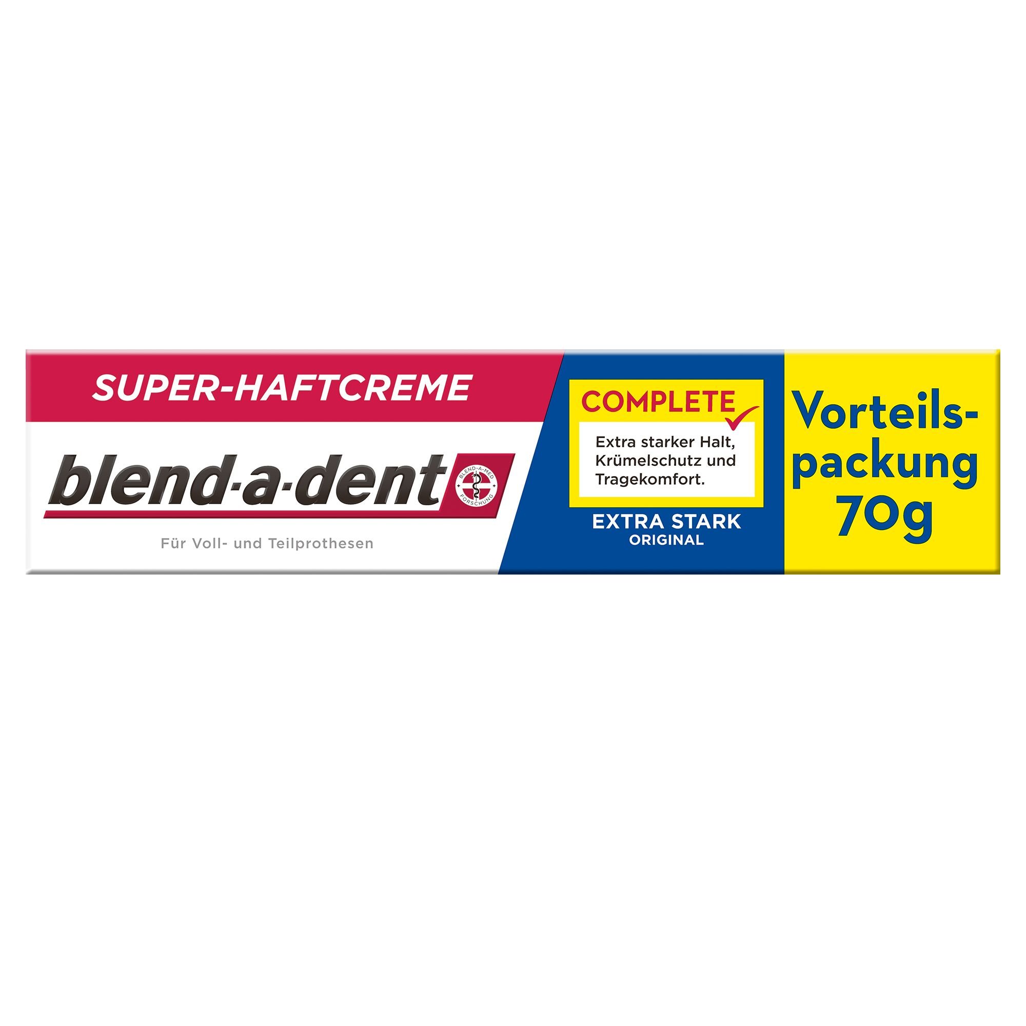 Blend-a-dent Complete Original Lot de 3 tubes de crème adhésive 3 x 70 g