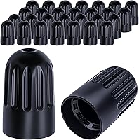 Vista 26 de 10 piezas de tapas de válvula de neumático TPMS con vástago largo, tapas de válvula de rueda de plástico negro para TPMS TR20008, tapas de vástago