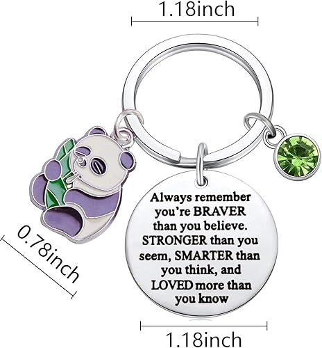 Miniatura 2 de TongXin Lindo llavero de oso panda para amantes de los pandas, regalo divertido de animales para mujeres y niñas, llavero de panda (llavero de