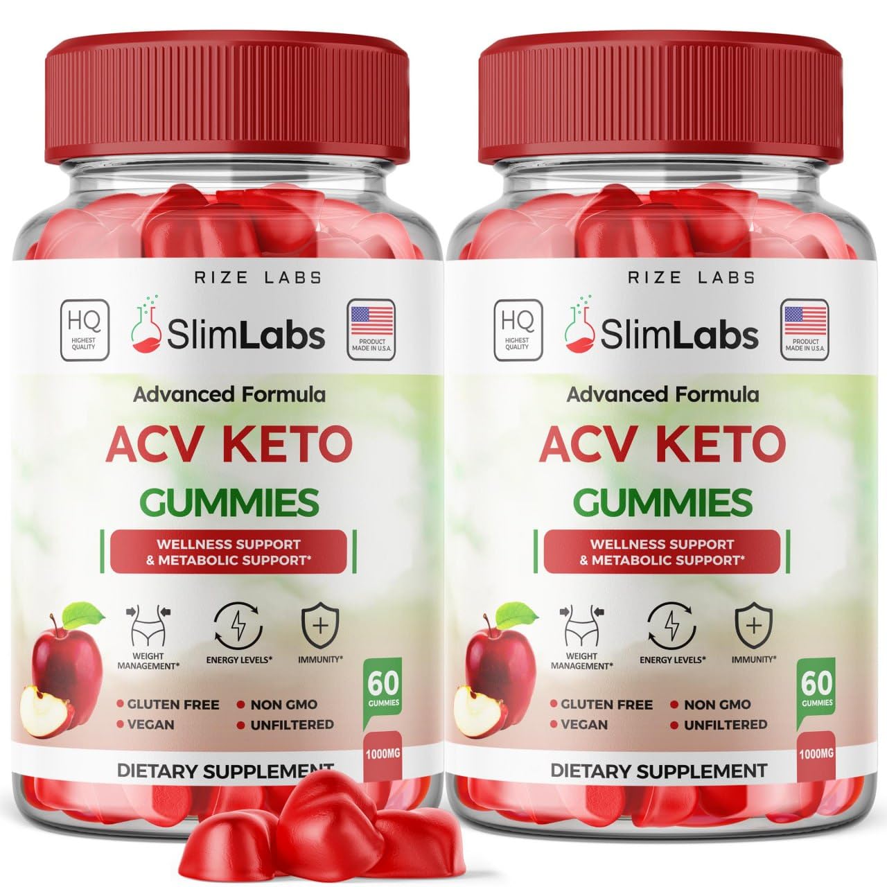 - Slim Labs ACV Keto Gummies for Wellness and Metabolic Support - Weight Loss Gummies - Belly Fat Diet (120 Gummies)