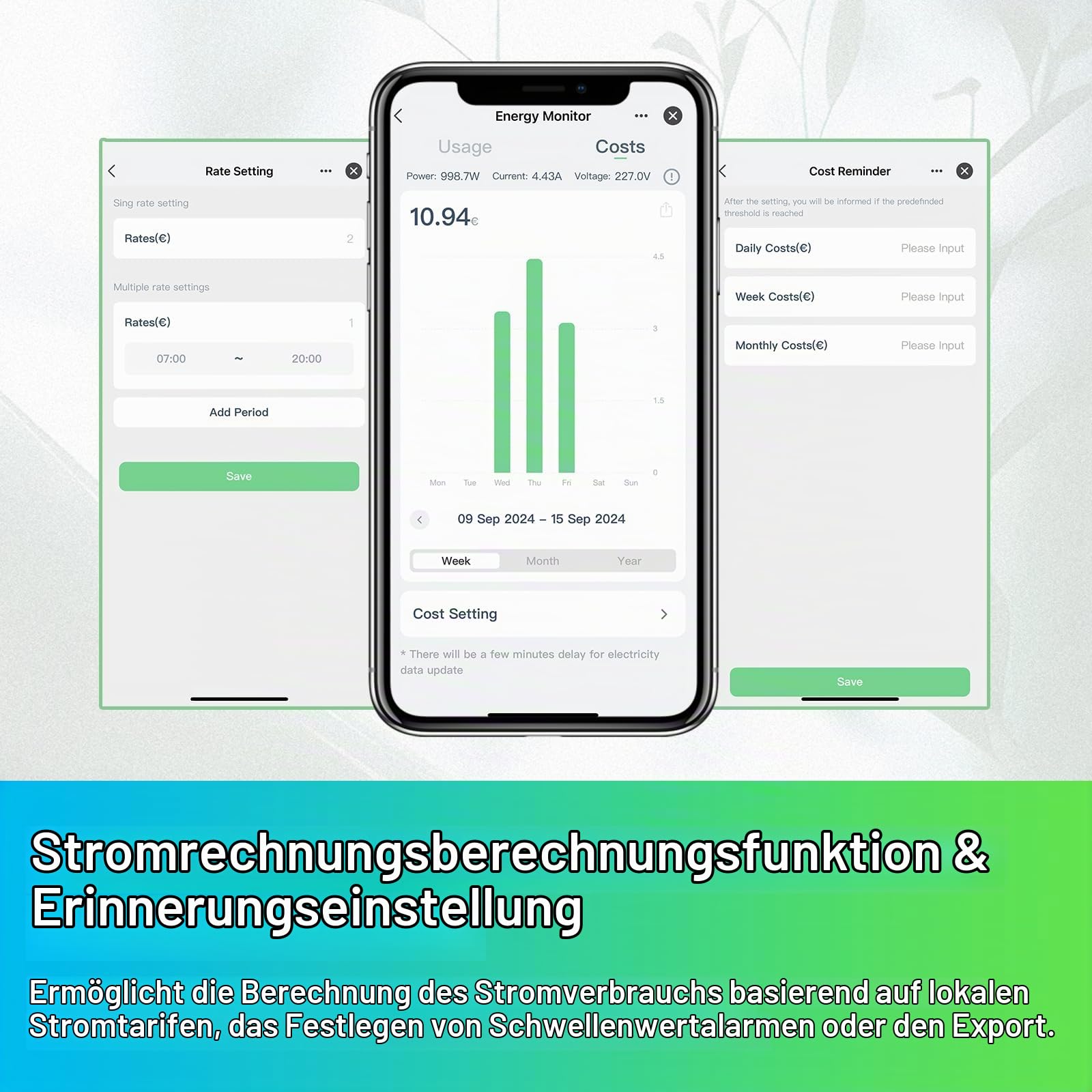 ANTELA Smart WLAN Steckdose mit Strommessung Elektrizitätsrechnung | Kompatibel mit Google Home und Alexa, Smart Life APP, 4er-Pack