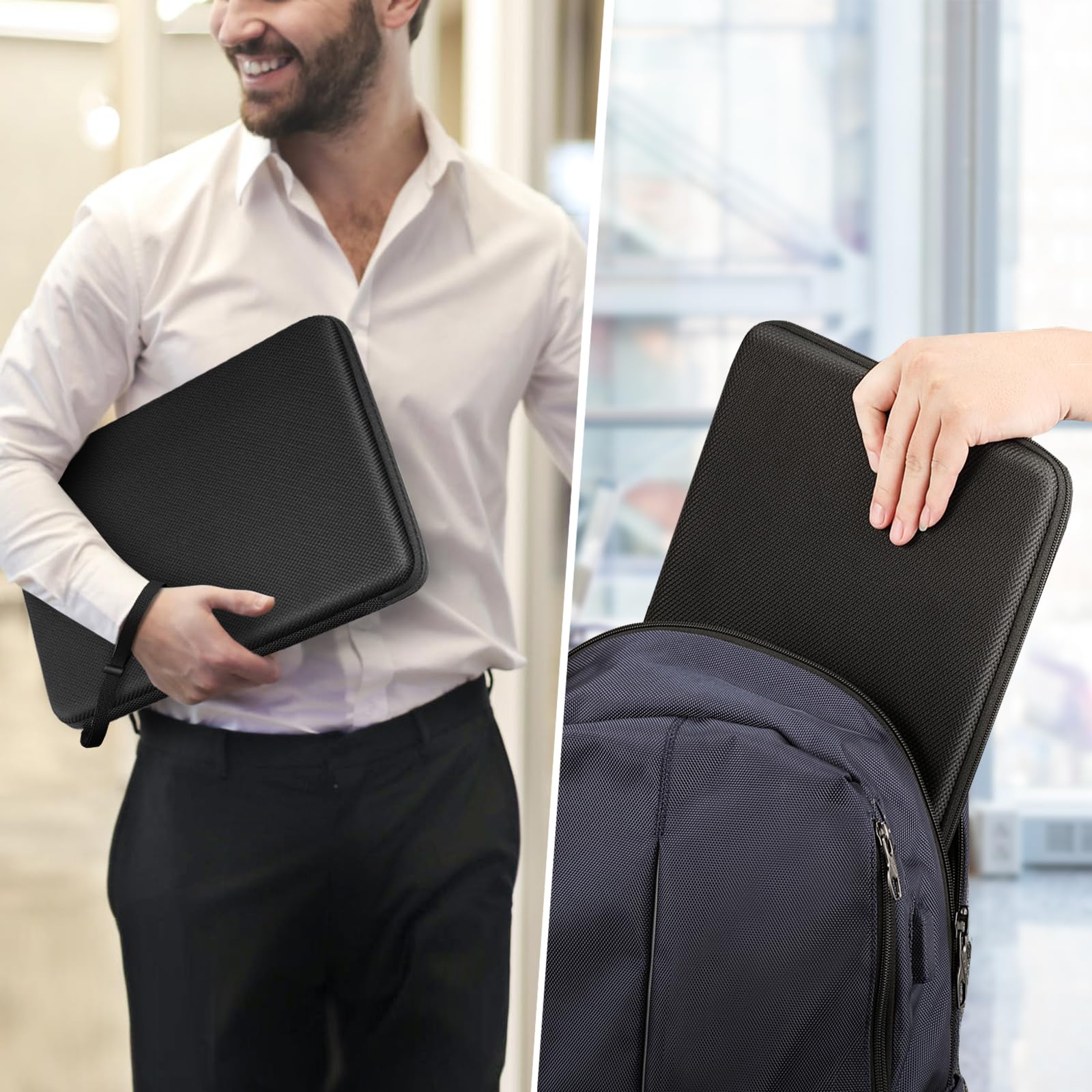 FINPAC Funda rígida para portátil de 15.6 Pulgadas Compatible con Acer Aspire de 15.6 Pulgadas, Funda de Transporte a Prueba de Golpes para Laptop HP DELL Razer Samsung Chromebook de 15.6 Pulgadas