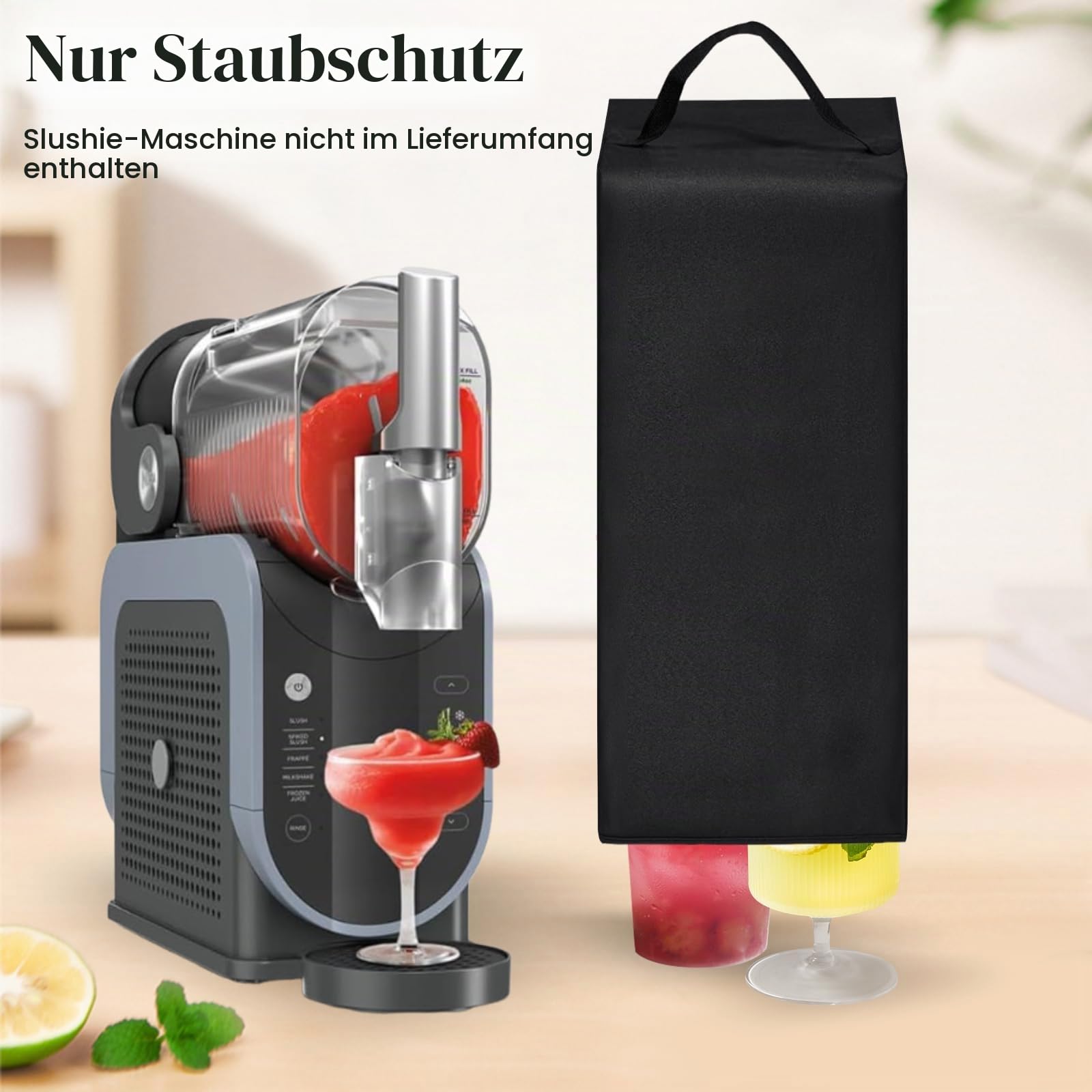 Slushie Maschine Abdeckung für Ninja Frozen Drink Maker, 600D Oxford Tuch Staubschutz Schutzhülle Wasserdichte Abdeckung für Ninja Fs301 Professionelle Gefrorene Getränke Maschine(48 x 17 x 42cm)