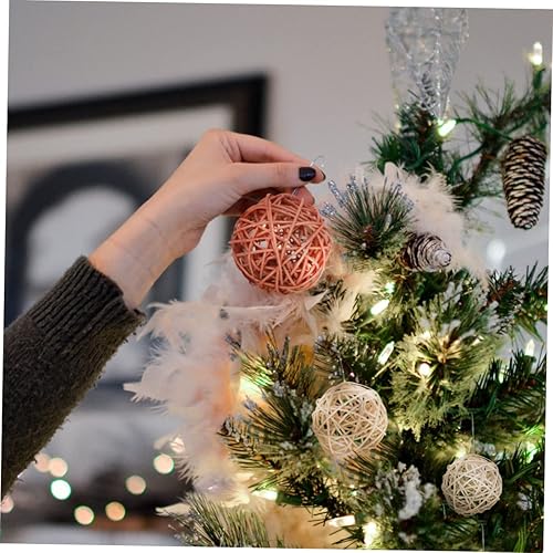 Miniatura 8 de Bolas de ratán de varios tamaños, 12 unidades, decoraciones decorativas para colgar, colgante creativo de bola de vid para decoración de fiesta en