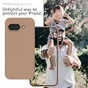 YATWIN Silicone Back Case for Google Pixel 9A, Soft-Touch Phone Back Cover for Google Pixel 9A-Milk Tee, Black gallery image